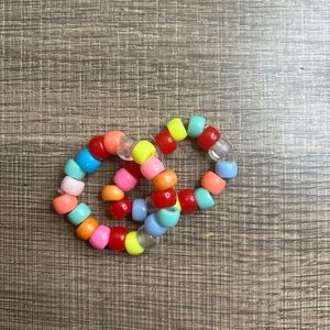 2 Raindbow Kids Strechy Beaded DIy Handmade Cute stylish  Braclets for kid pals